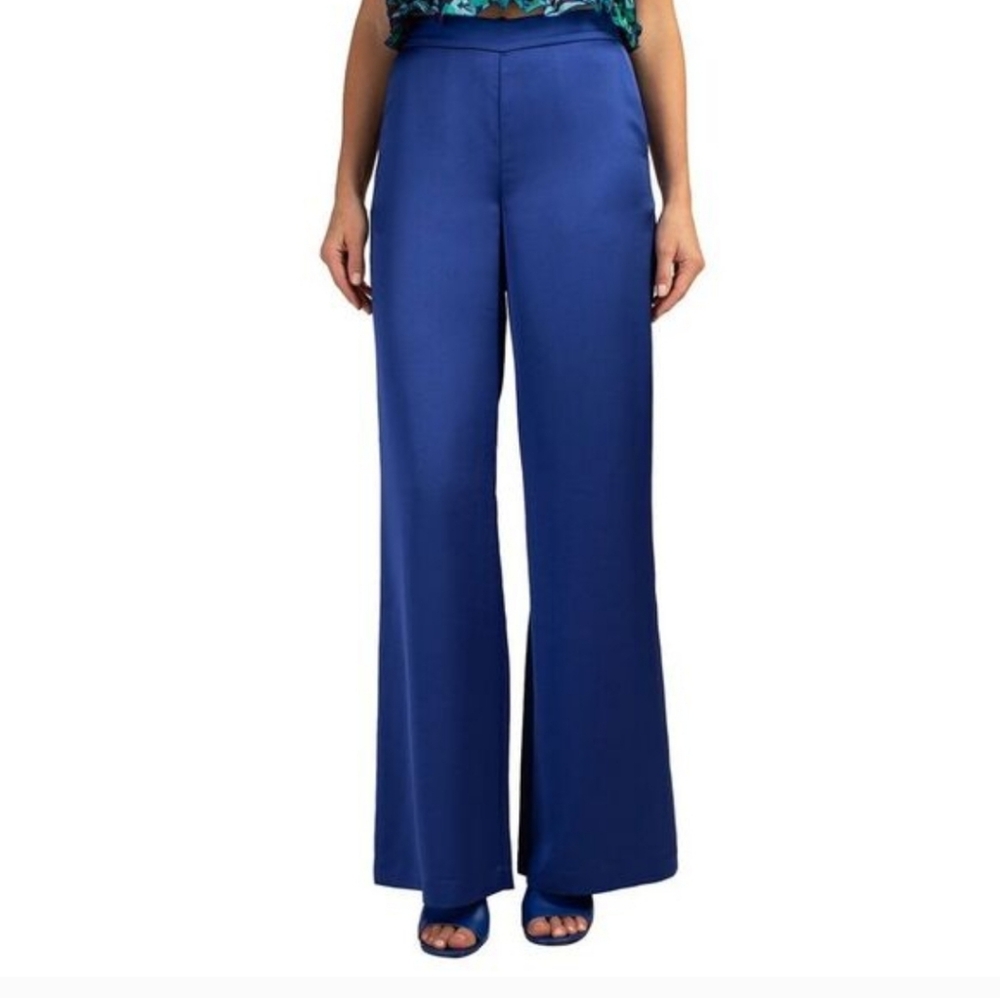 Trina Turk Ocean Blue Wide Leg Pant Size 4 NWT
